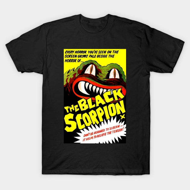 Classic Science Fiction Movie Poster - The Black Scorpion T-Shirt by Starbase79